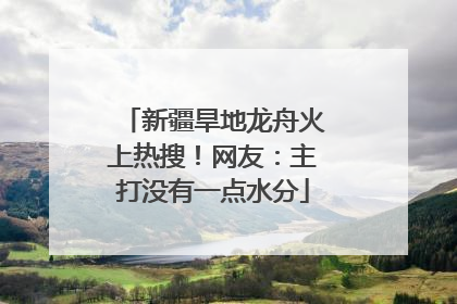 新疆旱地龙舟火上热搜！网友：主打没有一点水分