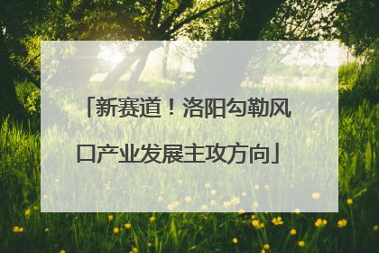 新赛道！洛阳勾勒风口产业发展主攻方向