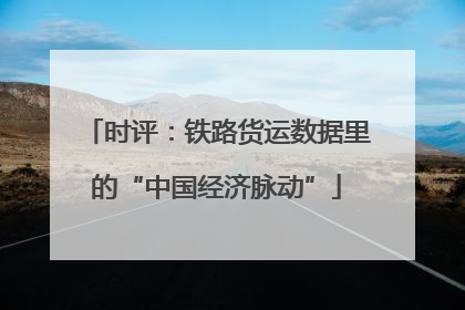 时评：铁路货运数据里的“中国经济脉动”