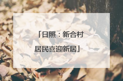 日照：新合村居民喜迎新居