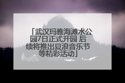 武汉玛雅海滩水公园7日正式开园 后续将推出夏浪音乐节等精彩活动