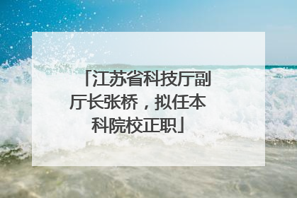 江苏省科技厅副厅长张桥，拟任本科院校正职