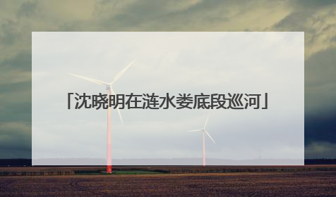 沈晓明在涟水娄底段巡河