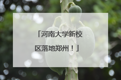 河南大学新校区落地郑州！