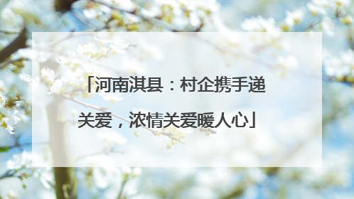 河南淇县：村企携手递关爱，浓情关爱暖人心