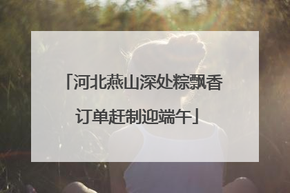 河北燕山深处粽飘香 订单赶制迎端午
