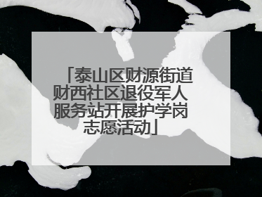 泰山区财源街道财西社区退役军人服务站开展护学岗志愿活动