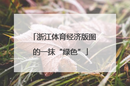 浙江体育经济版图的一抹“绿色”