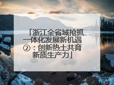 浙江全省域抢抓一体化发展新机遇②：创新热土共育新质生产力