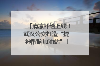 清凉补给上线！武汉公交打造“提神醒脑加油站”