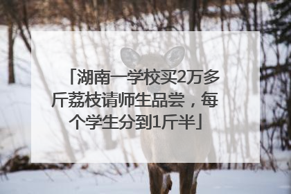 湖南一学校买2万多斤荔枝请师生品尝，每个学生分到1斤半