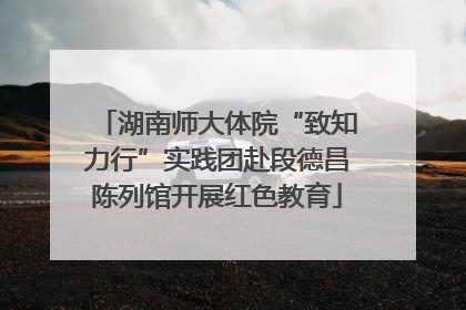 湖南师大体院“致知力行”实践团赴段德昌陈列馆开展红色教育