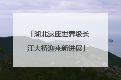 湖北这座世界级长江大桥迎来新进展