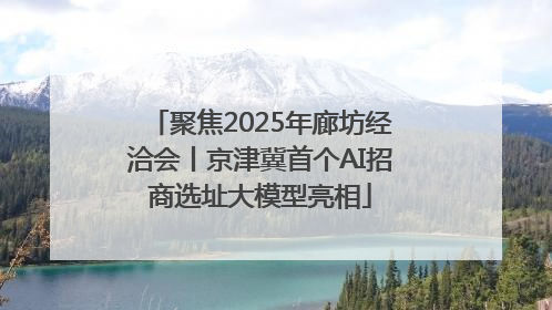 聚焦2025年廊坊经洽会丨京津冀首个AI招商选址大模型亮相