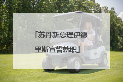 苏丹新总理伊德里斯宣誓就职