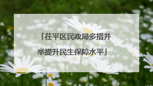 茌平区民政局多措并举提升民生保障水平