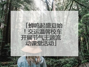 蝉鸣起盛夏始！交运温馨校车开展节气主题流动课堂活动