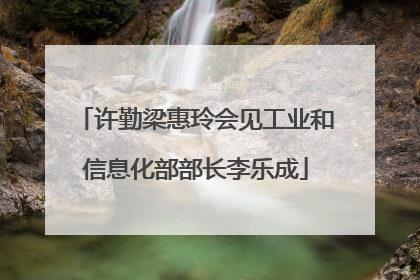 许勤梁惠玲会见工业和信息化部部长李乐成