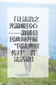 让法治之光温暖民心——溆浦县民政局开展“民法典宣传月” 普法活动