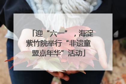 迎“六一”，海淀紫竹院举行“非遗童盟嘉年华”活动
