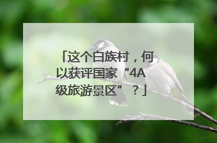 这个白族村，何以获评国家“4A级旅游景区”？