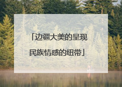 边疆大美的呈现 民族情感的纽带