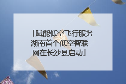赋能低空飞行服务 湖南首个低空智联网在长沙县启动