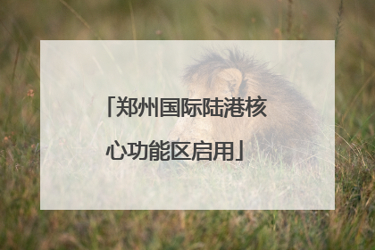 郑州国际陆港核心功能区启用