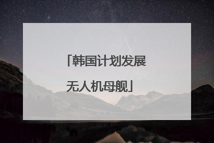 韩国计划发展无人机母舰