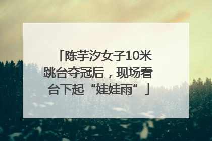 陈芋汐女子10米跳台夺冠后，现场看台下起“娃娃雨”