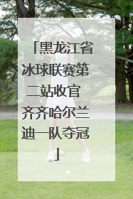 黑龙江省冰球联赛第二站收官 齐齐哈尔兰迪一队夺冠
