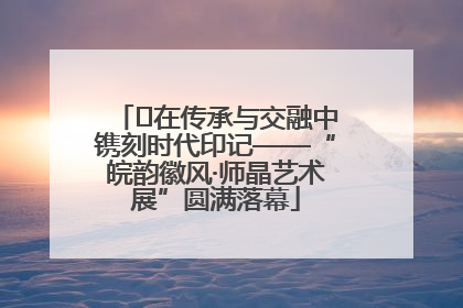 ﻿在传承与交融中镌刻时代印记——“皖韵徽风·师晶艺术展”圆满落幕