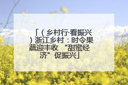 （乡村行·看振兴）浙江乡村：时令果蔬迎丰收 “甜蜜经济”促振兴