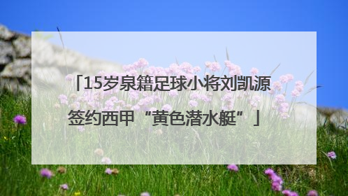 15岁泉籍足球小将刘凯源签约西甲“黄色潜水艇”