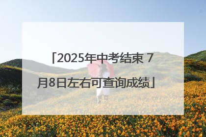 2025年中考结束 7月8日左右可查询成绩