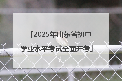 2025年山东省初中学业水平考试全面开考