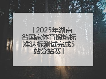 2025年湖南省国家体育锻炼标准达标测试完成5站分站赛