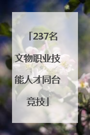 237名文物职业技能人才同台竞技